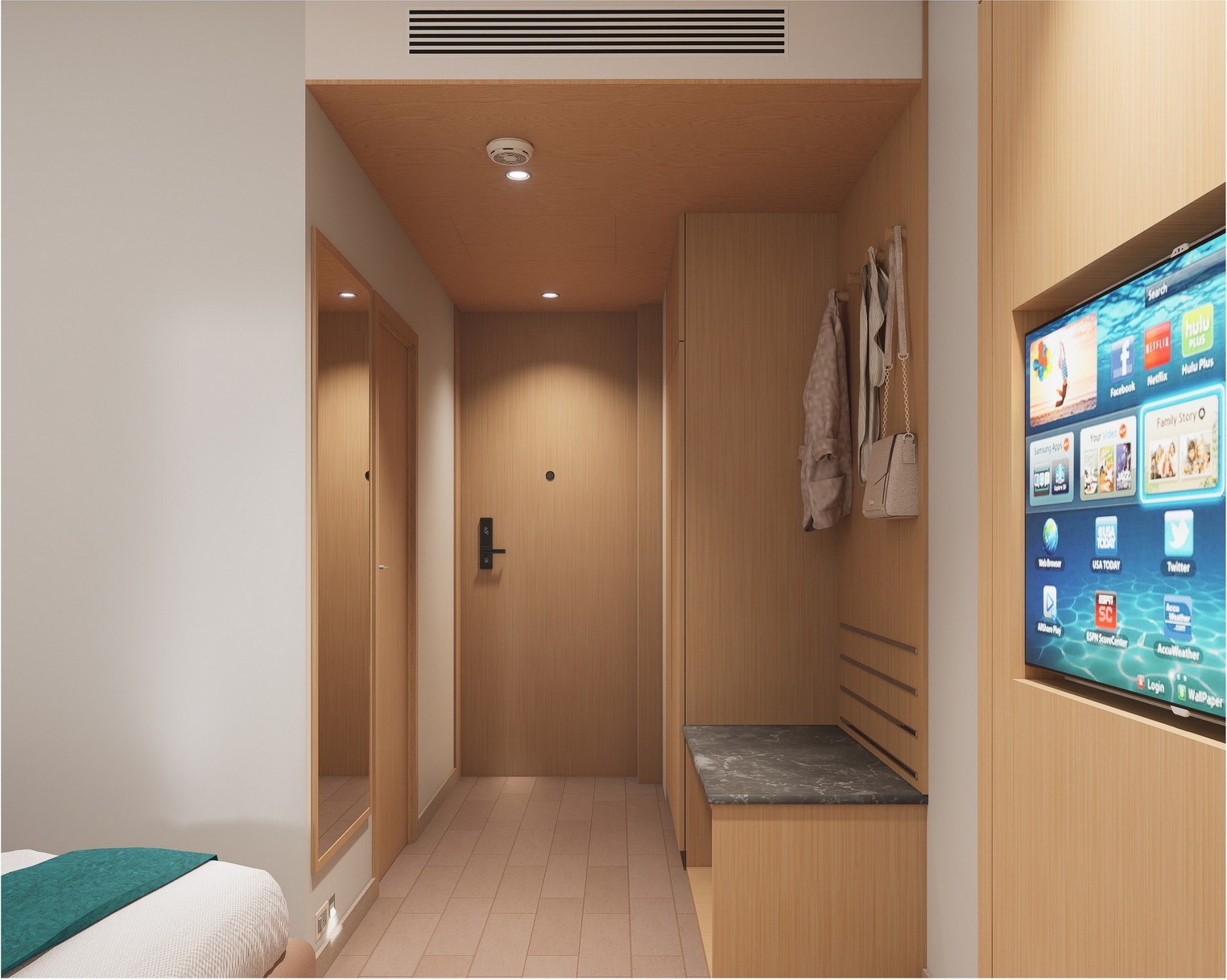 Apartment interior at Marwadi Sewa Samiti hospitality project, Battisputali Kathmandu