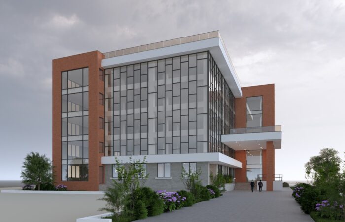 Overall campus view with landscaped surroundings, Ashoka College of Engineering and Management, Pokhara