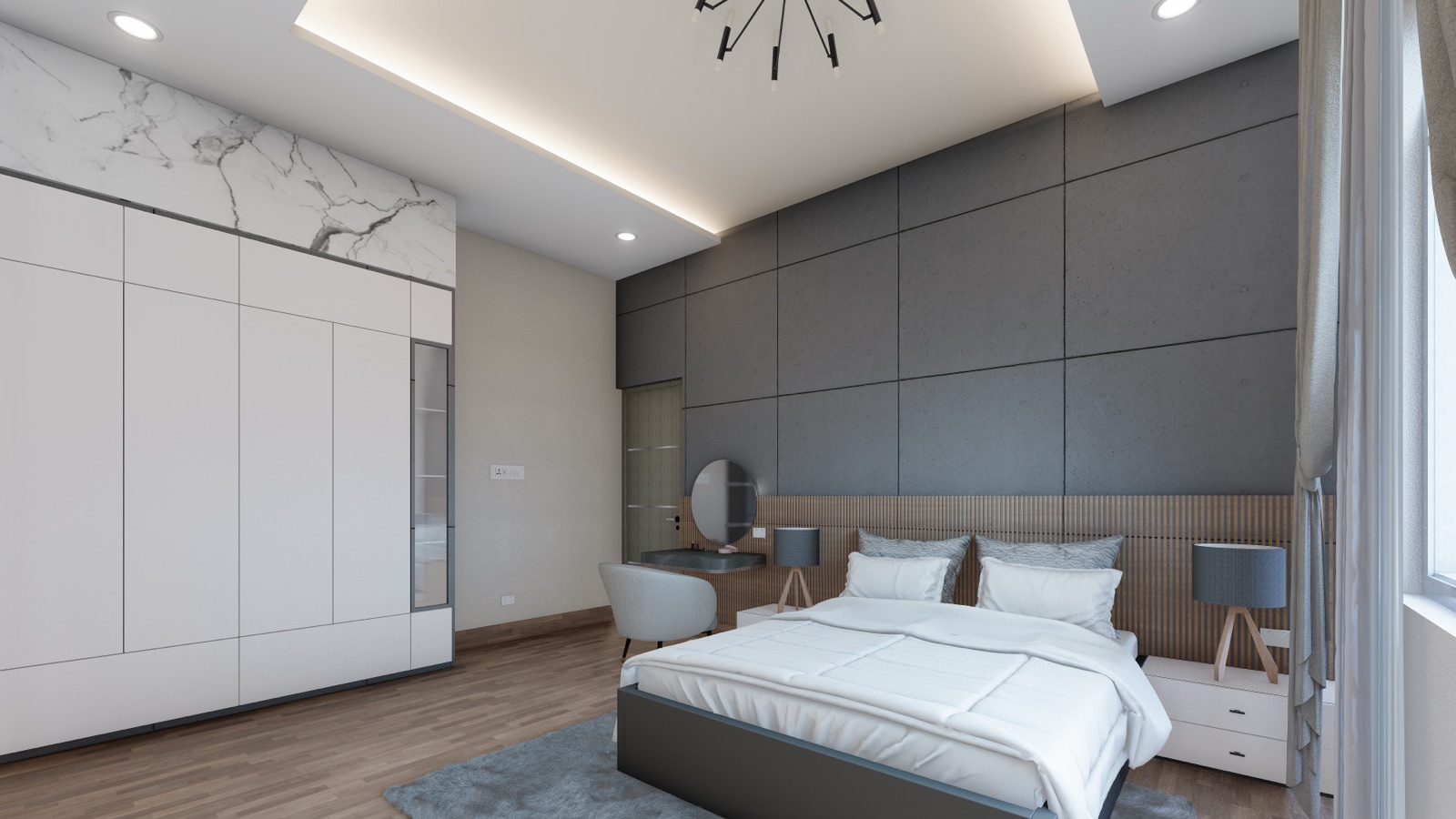 Residence Interior Design, Hanumannagar – Bedroom SW 3