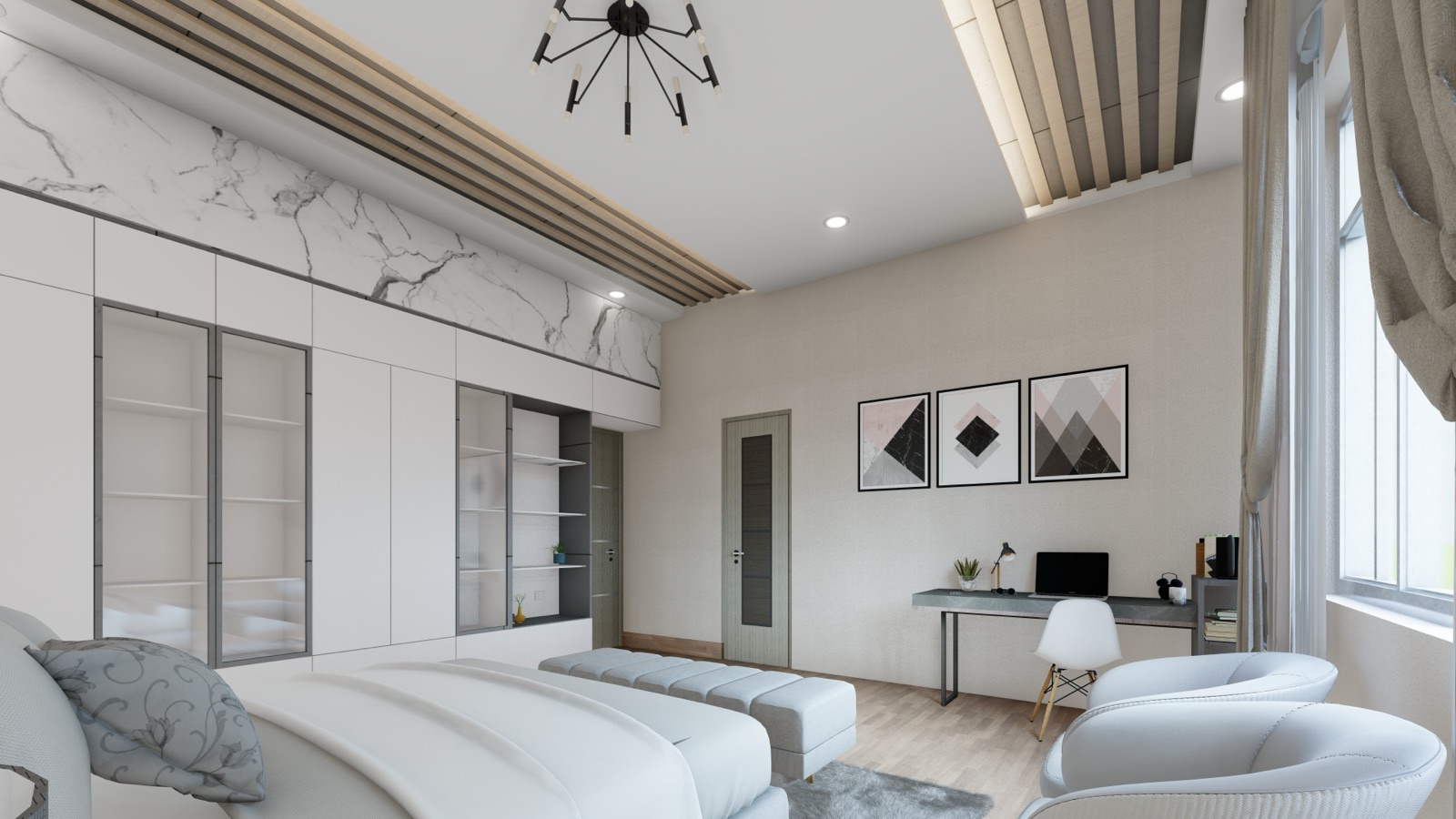 Residence Interior Design, Hanumannagar – Master Bedroom 2
